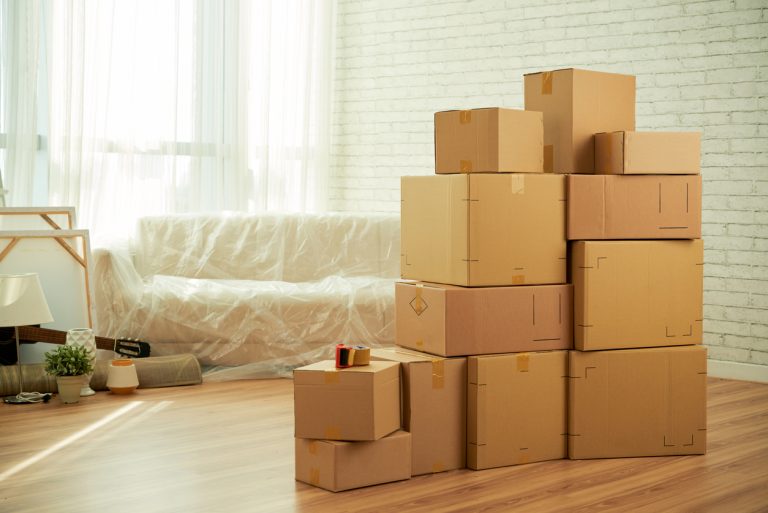 cardboard boxes